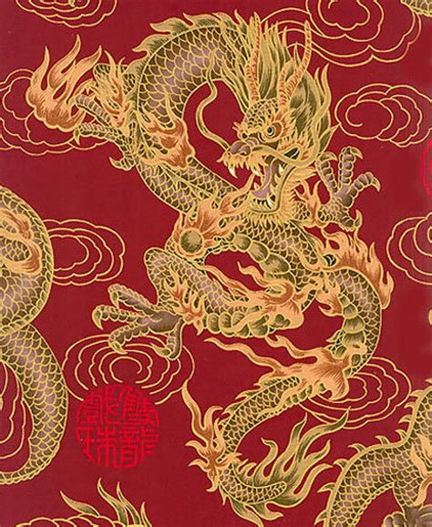 chinese metallic gold fabric dragon|imperial chinese dragon Fabric, Wallpaper and Home Decor.